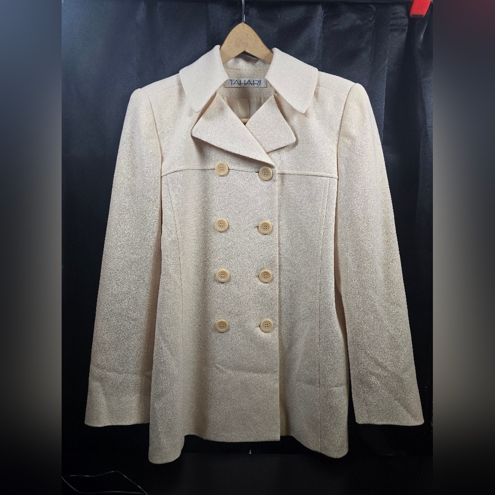 Tahari Cream Pea jacket
